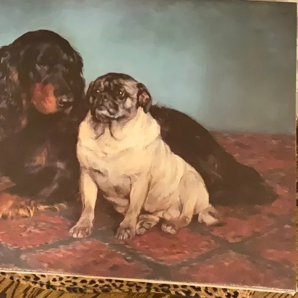 A Gordon Setter and Pug on Canvas - Picture 11 of 16